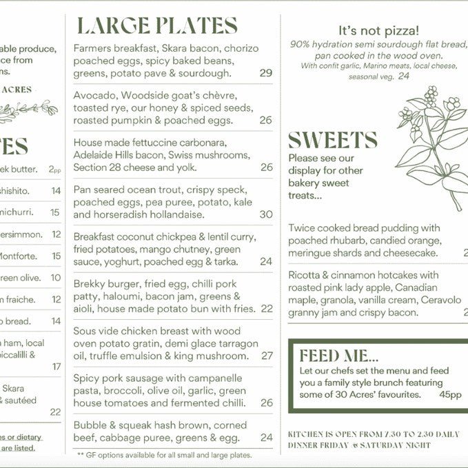 A Grand Regional Dining Signature At 30 Acres - We Wander