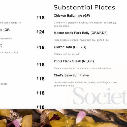 A Signature Contemporary Dining Experience At Society Bar - We Wander