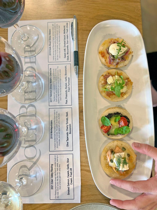 Premium Matched Pizzetta Tasting At Rolf Binder Wines - We Wander